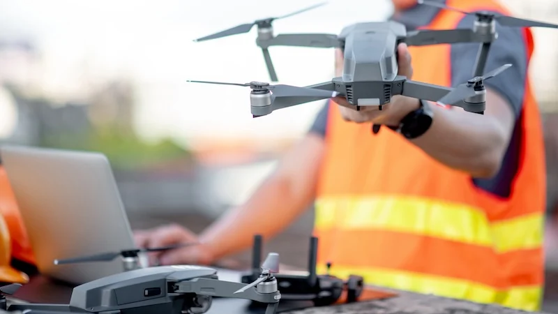 Industrial drone helped by Gleanmer