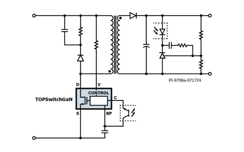 Diagram of TopSwitch GaN use