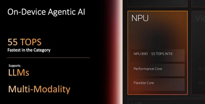 The Dimensity CX C10 Max features the NPU 890, which enables on-device agentic AI.